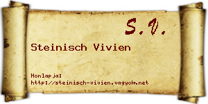 Steinisch Vivien névjegykártya